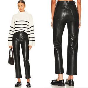 Agolde Black Straight Leg Pants